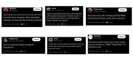 Screengrab of the reactions